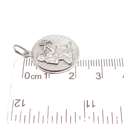 925 Sterling Silver Vintage Virgo Zodiac Sign Mini Charm Pendant
