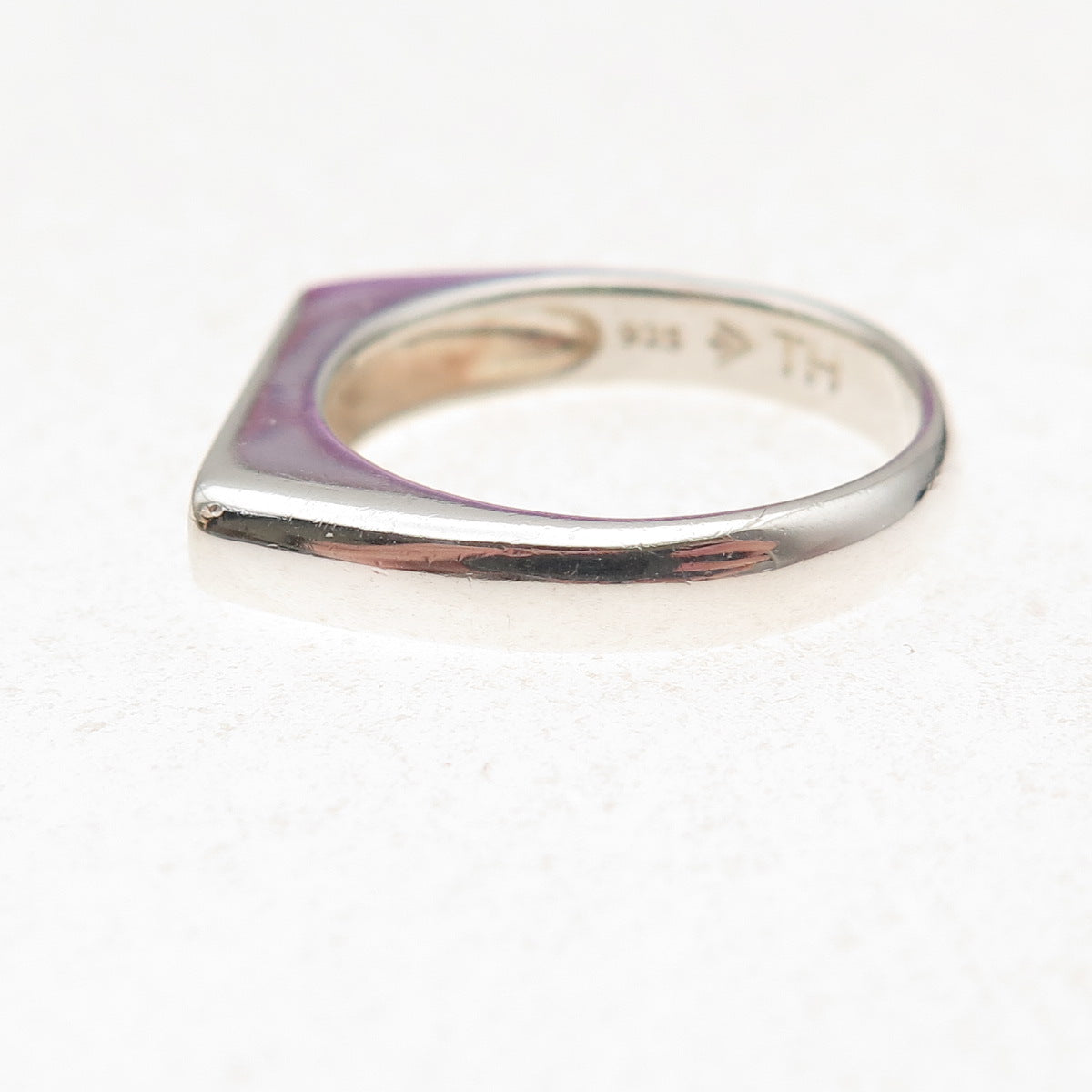 Silpada 925 Sterling Silver Vintage Bar Signet Ring Size 7.25