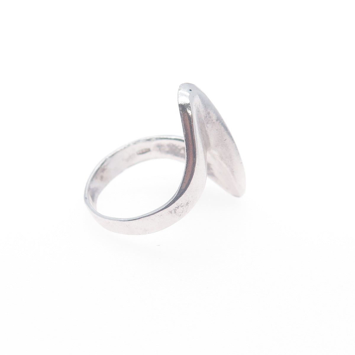 925 Sterling Silver Vintage Italy Modernist Wavy Ring Size 5.75