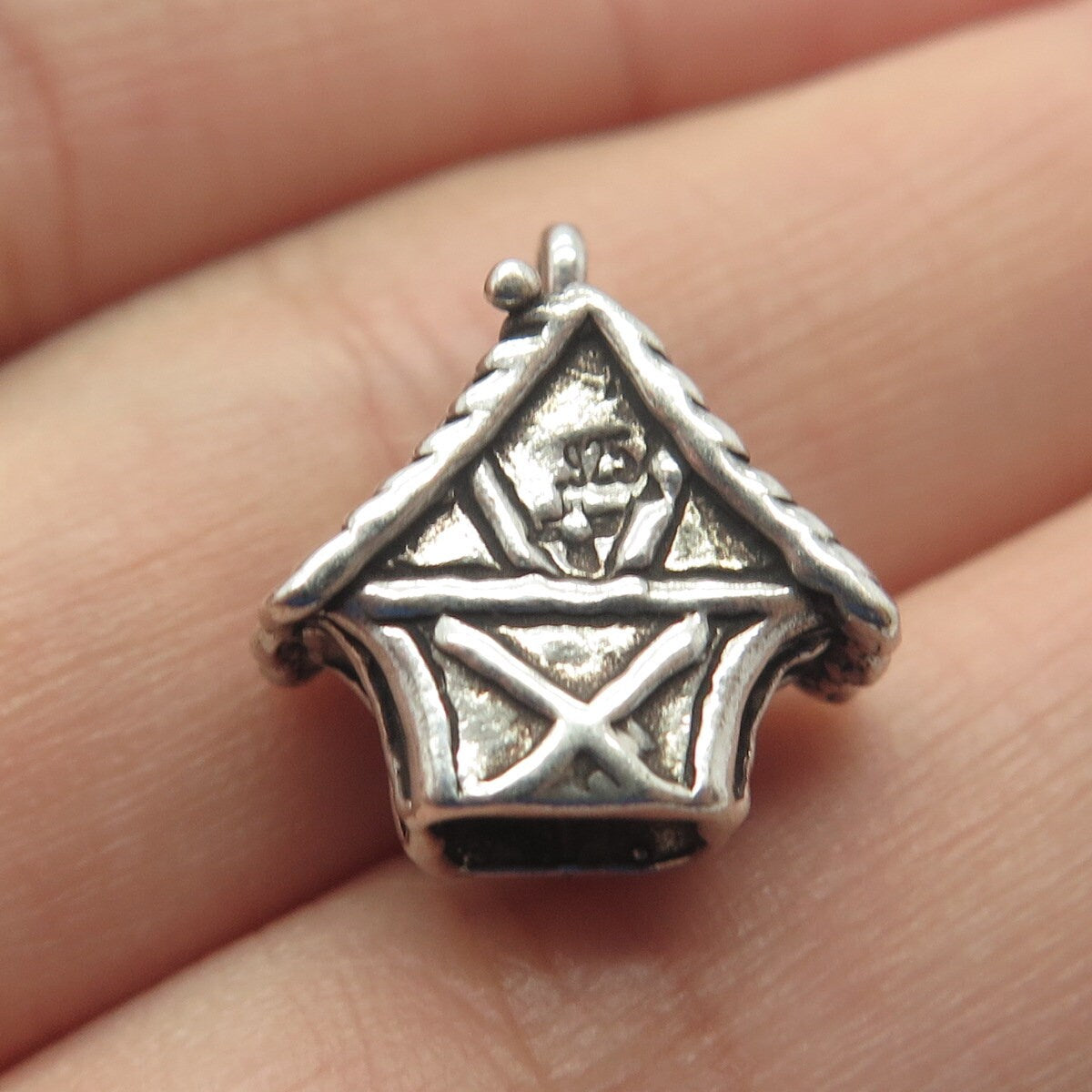 925 Sterling Silver Vintage Sun West Treble Clef Charm Pendant