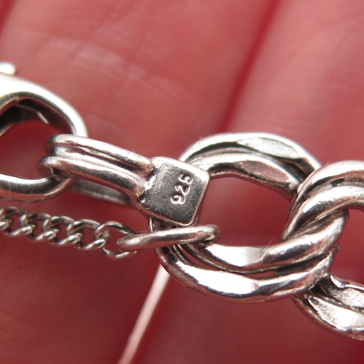 James Avery 925 Sterling Silver Vintage Double Bismark Link Bracelet 7.25"
