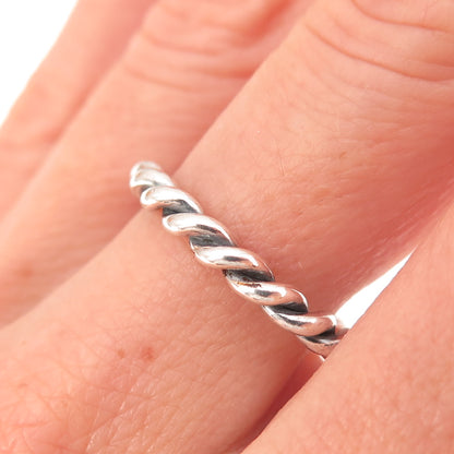 Pandora 925 Sterling Silver Twisted Band Ring Size 7.5
