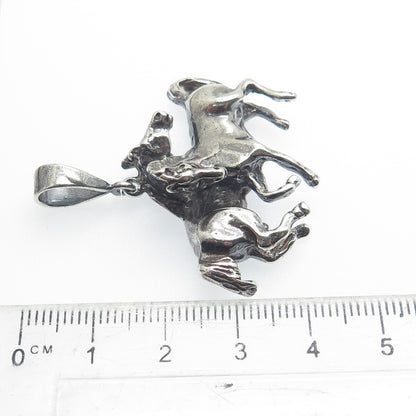 JWK JOHN KESSLER 925 Sterling Silver Vintage Wild Horses Oxidized Pendant