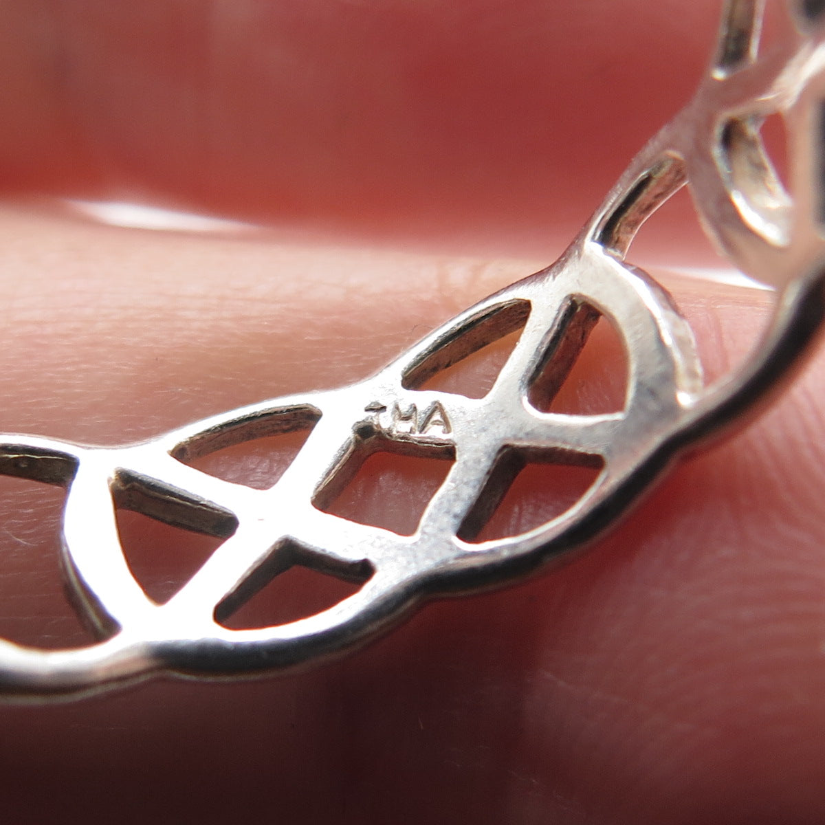 CHARLES WINSTON 925 Sterling Silver Vintage Celtic Knot Band Ring Size 11.25
