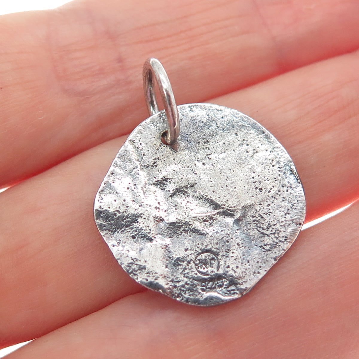 WAXING POETIC Sterling Silver Vintage Letter U Initial Oxidized Charm Pendant