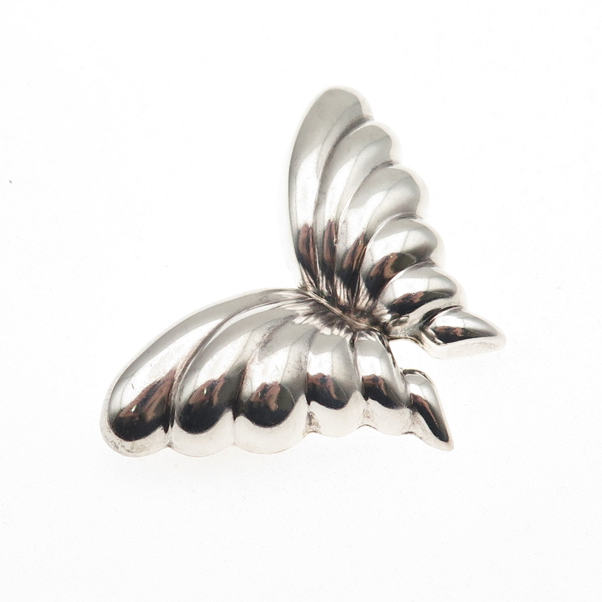 925 Sterling Silver Vintage Mexico Puffy Butterfly Pin Brooch