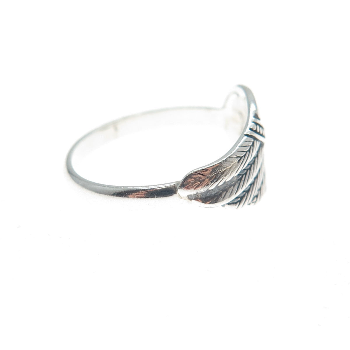 925 Sterling Silver Vintage Angel Wing Ring Size 4