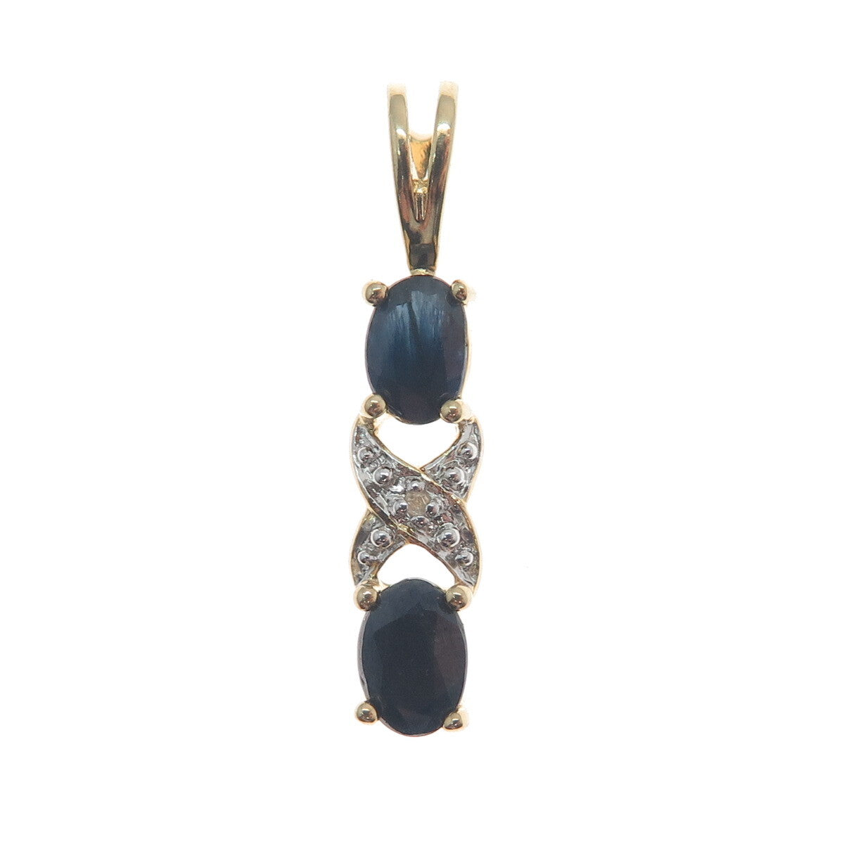 ROSS SIMONS 925 Sterling Silver Gold Plated Real Gold Plated & Sapphire Pendant