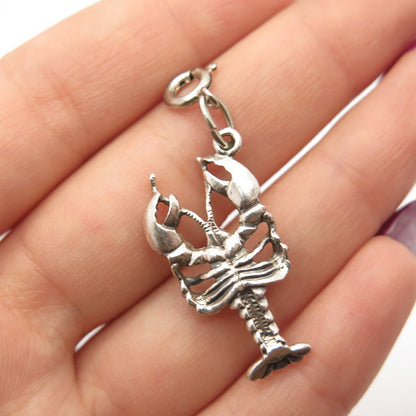 925 Sterling Silver Vintage BEAU Cancer Zodiac Sign Pendant