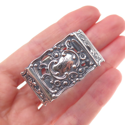 800 Silver Antique Art Deco European Engraved Jutta Napkin Ring Holder