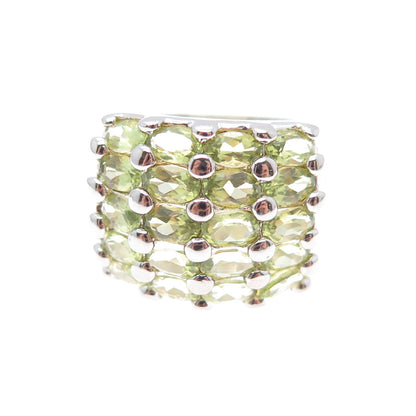 DBJ DEE BERKLE 925 Sterling Silver Vintage Real Oval-Cut Peridot Ring Size 7