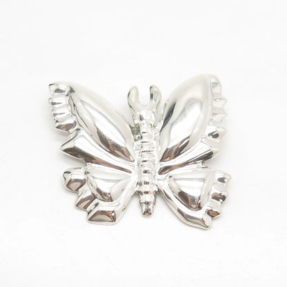 925 Sterling Silver Vintage Mexico Butterfly Hollow Pin Brooch