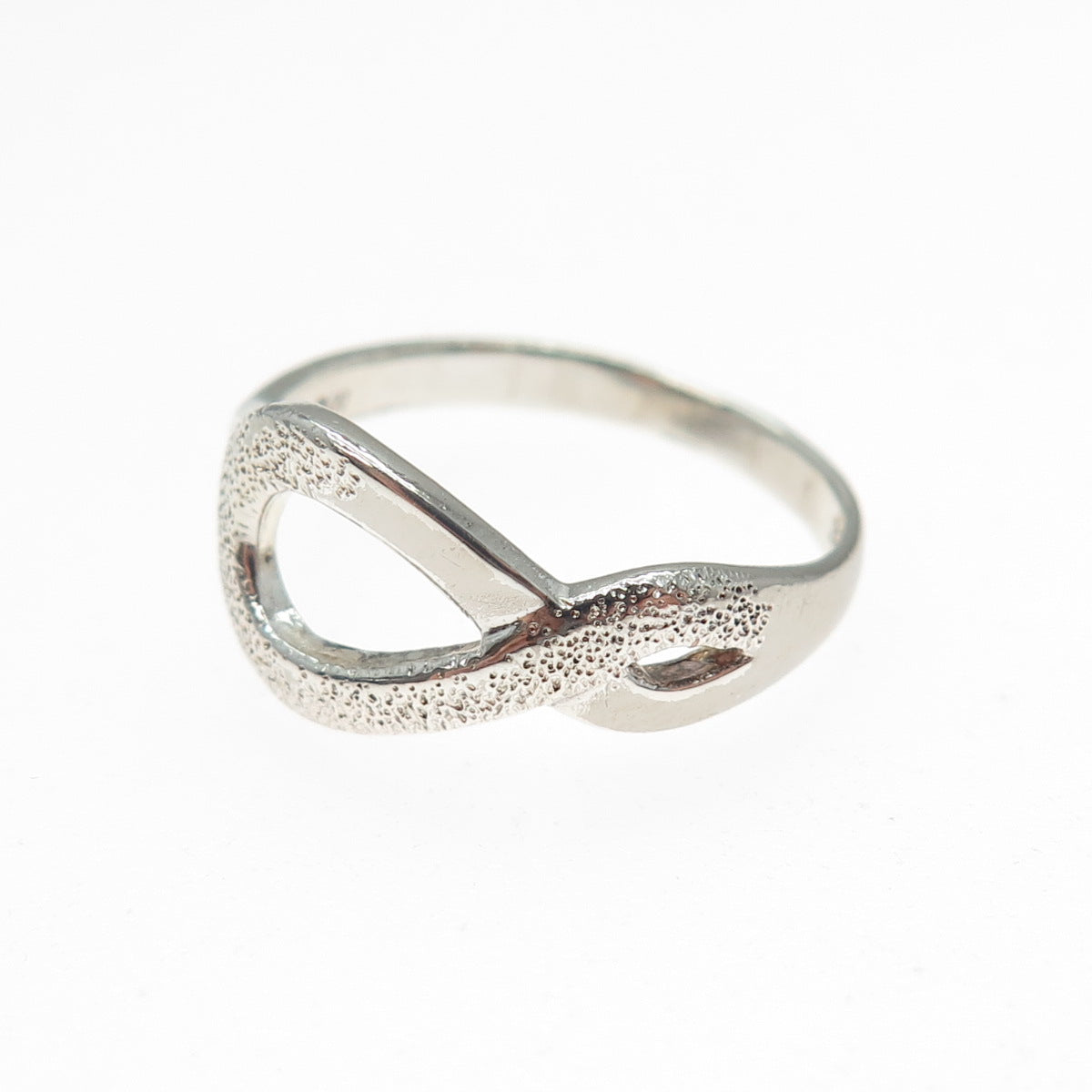 CHARLES WINSTON 925 Sterling Silver Vintage Infinity Symbol Ring Size 8