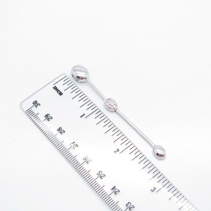 925 Sterling Silver C Z Folding Slide Pendant