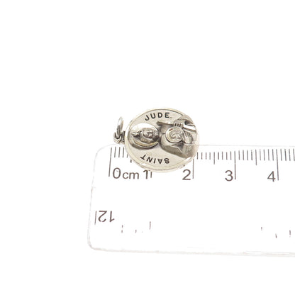 Creed 925 Sterling Silver Vintage St. Jude Religious Charm Pendant