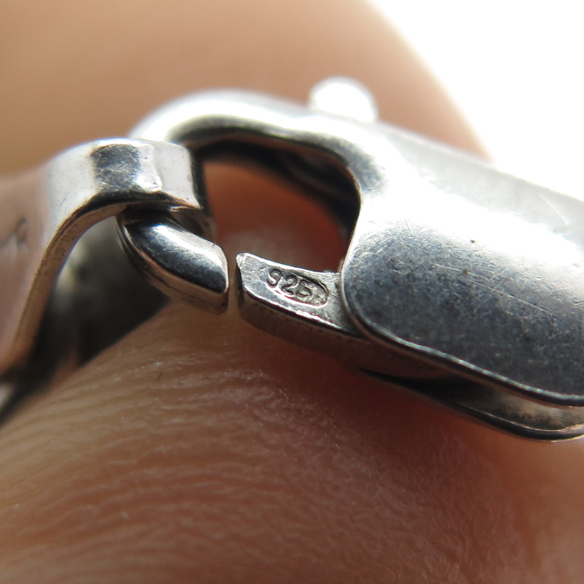 925 Sterling Silver Vintage Anchor Mariner Chain Necklace 16"