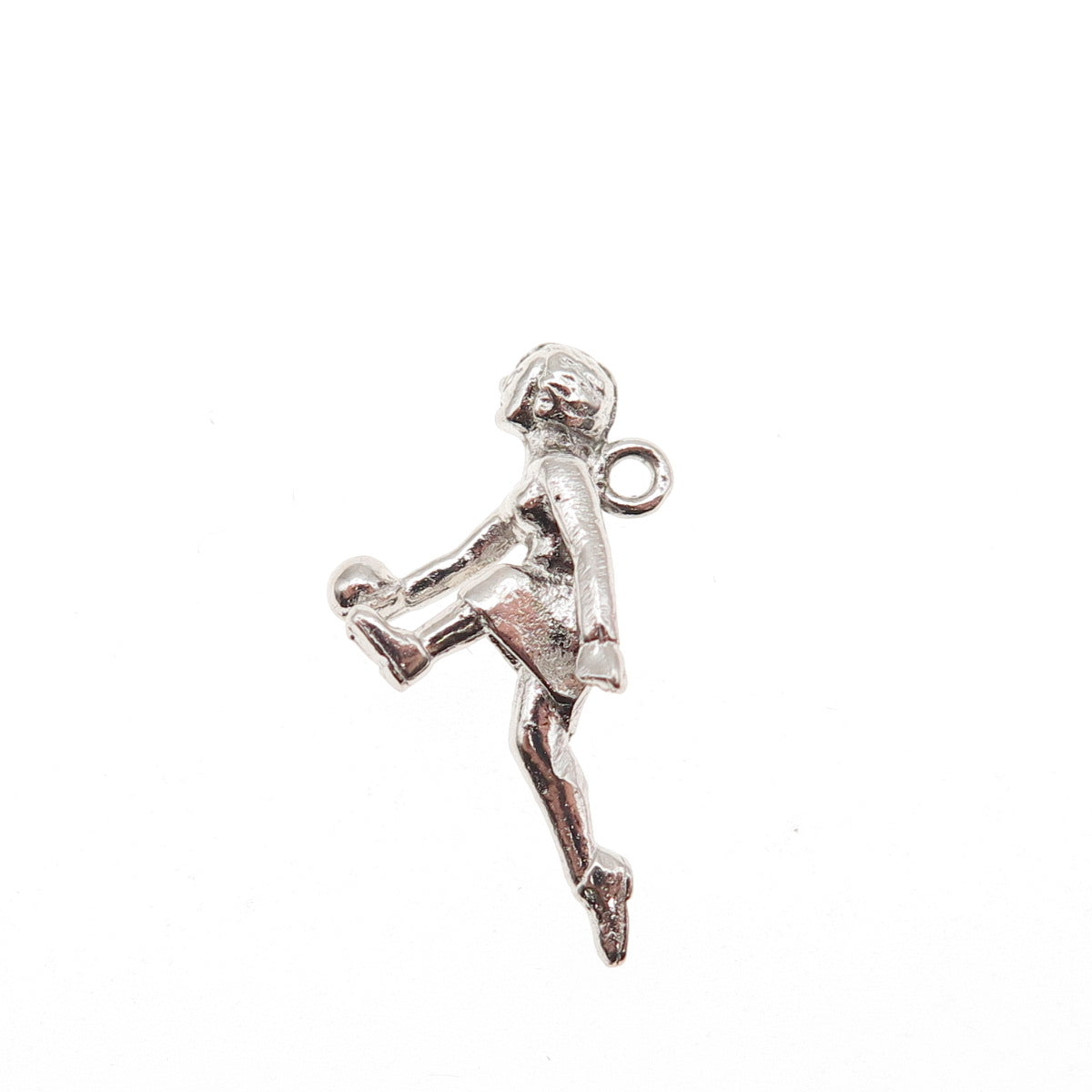 925 Sterling Silver Vintage Female Bowler 3D Mini Charm Pendant