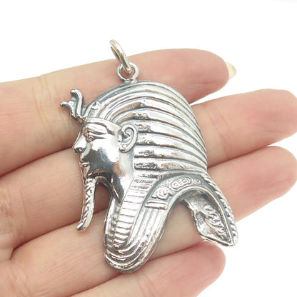 925 Sterling Silver Vintage Egyptian Pharaoh Pendant