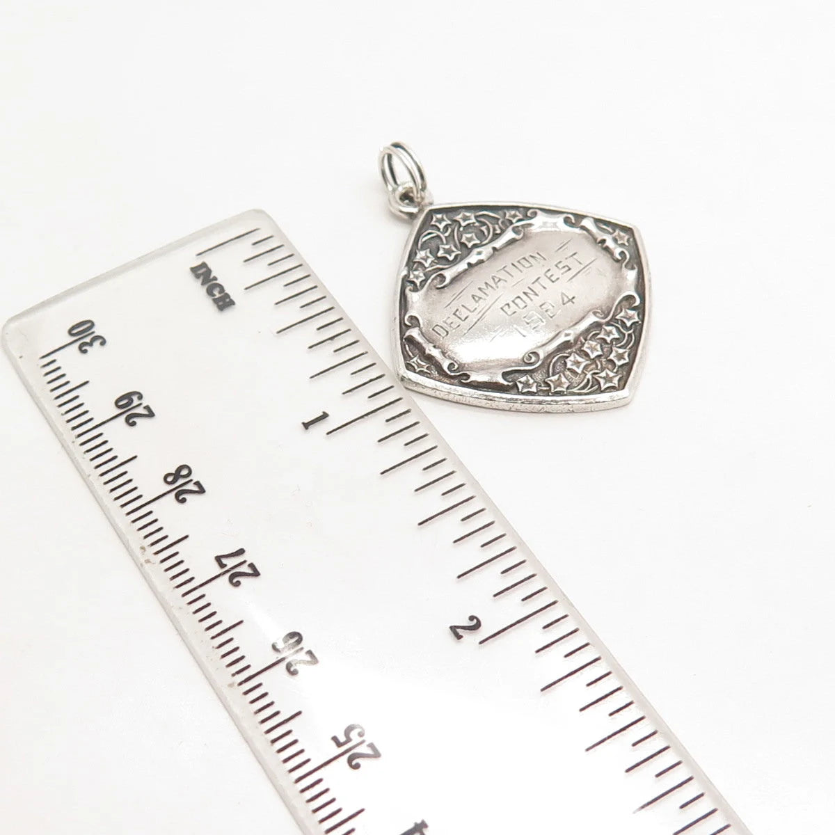 925 Sterling Silver Vintage Wendell & Co. "Declamation Contest 1924" Pendant
