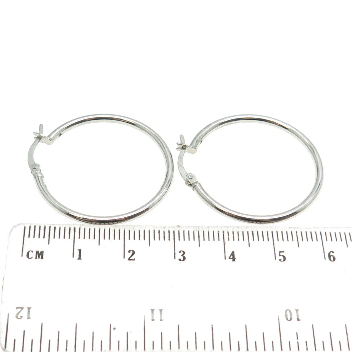 925 Sterling Silver Tube Hoop Earrings