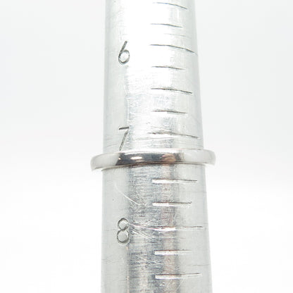 925 Sterling Silver White & Blue C Z Ring Size 7.25