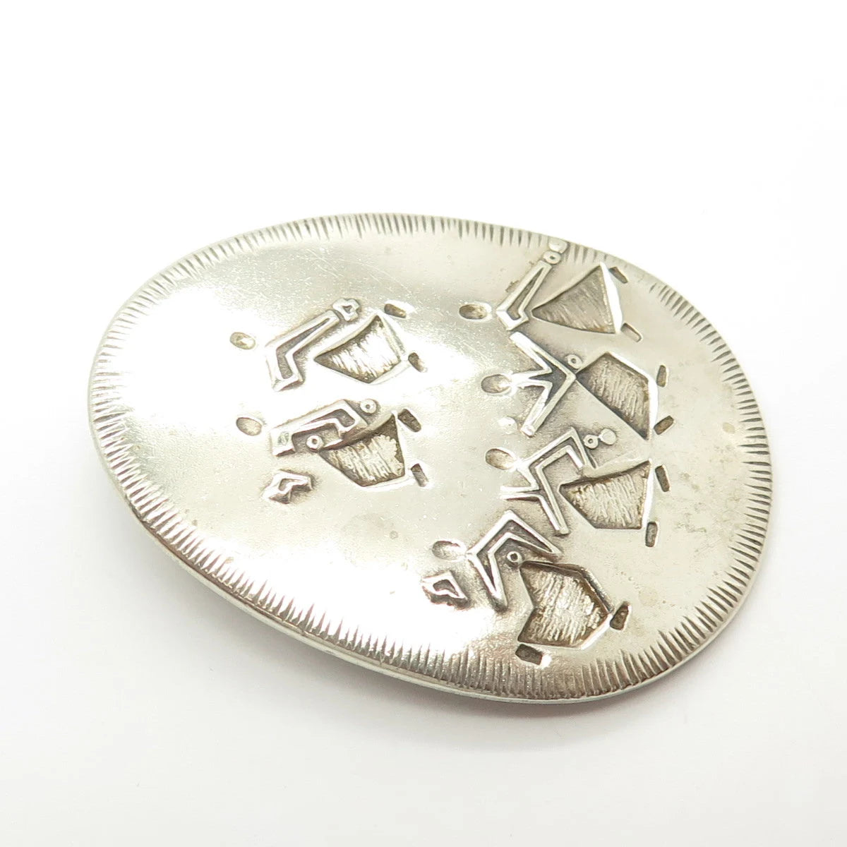 925 Sterling Silver Vintage '86-'87 M. Katz Israel Dancing Women Pendant/Brooch