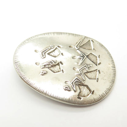925 Sterling Silver Vintage '86-'87 M. Katz Israel Dancing Women Pendant/Brooch