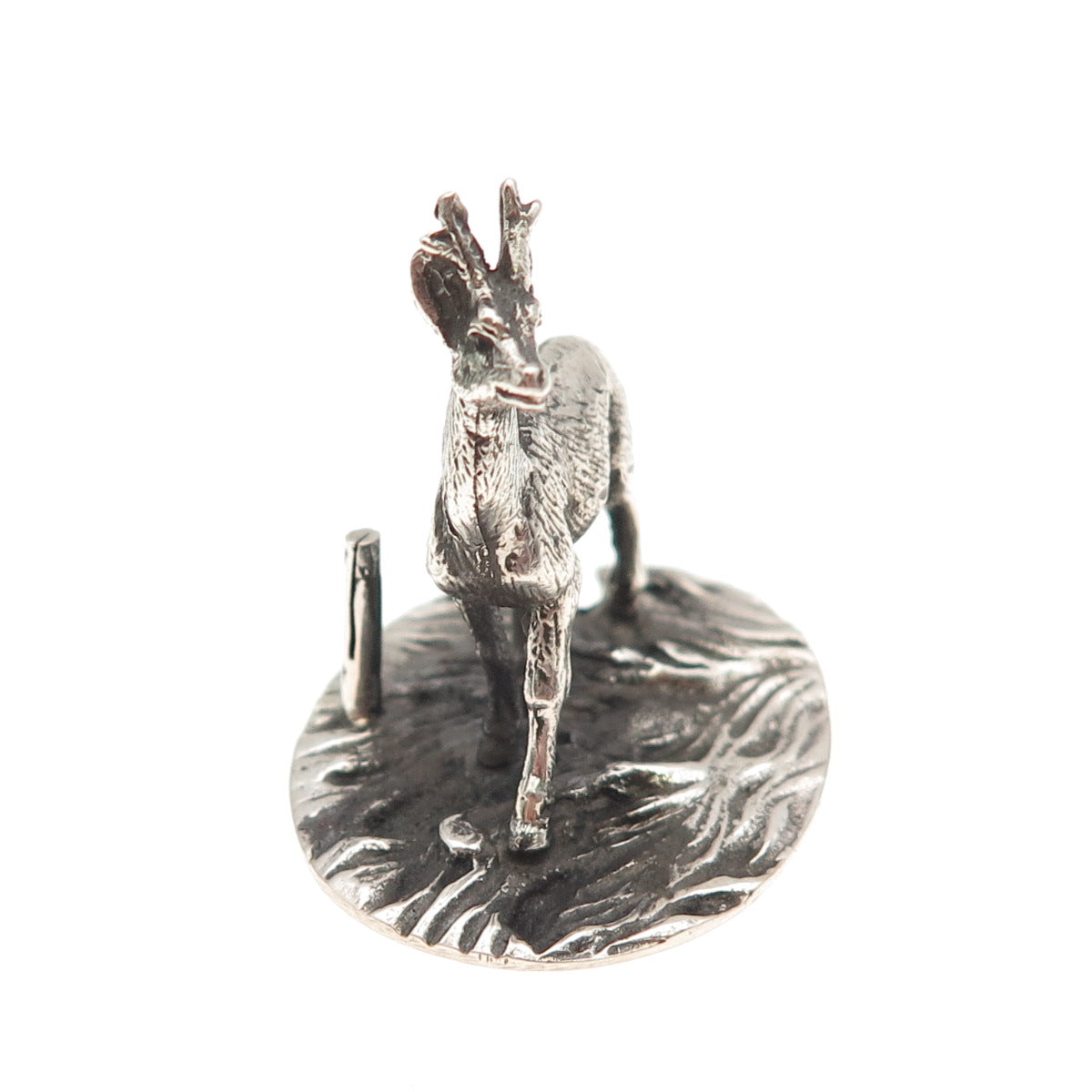 Francesco Caputo 800 Silver Vintage Italy Deer Place Card Holder