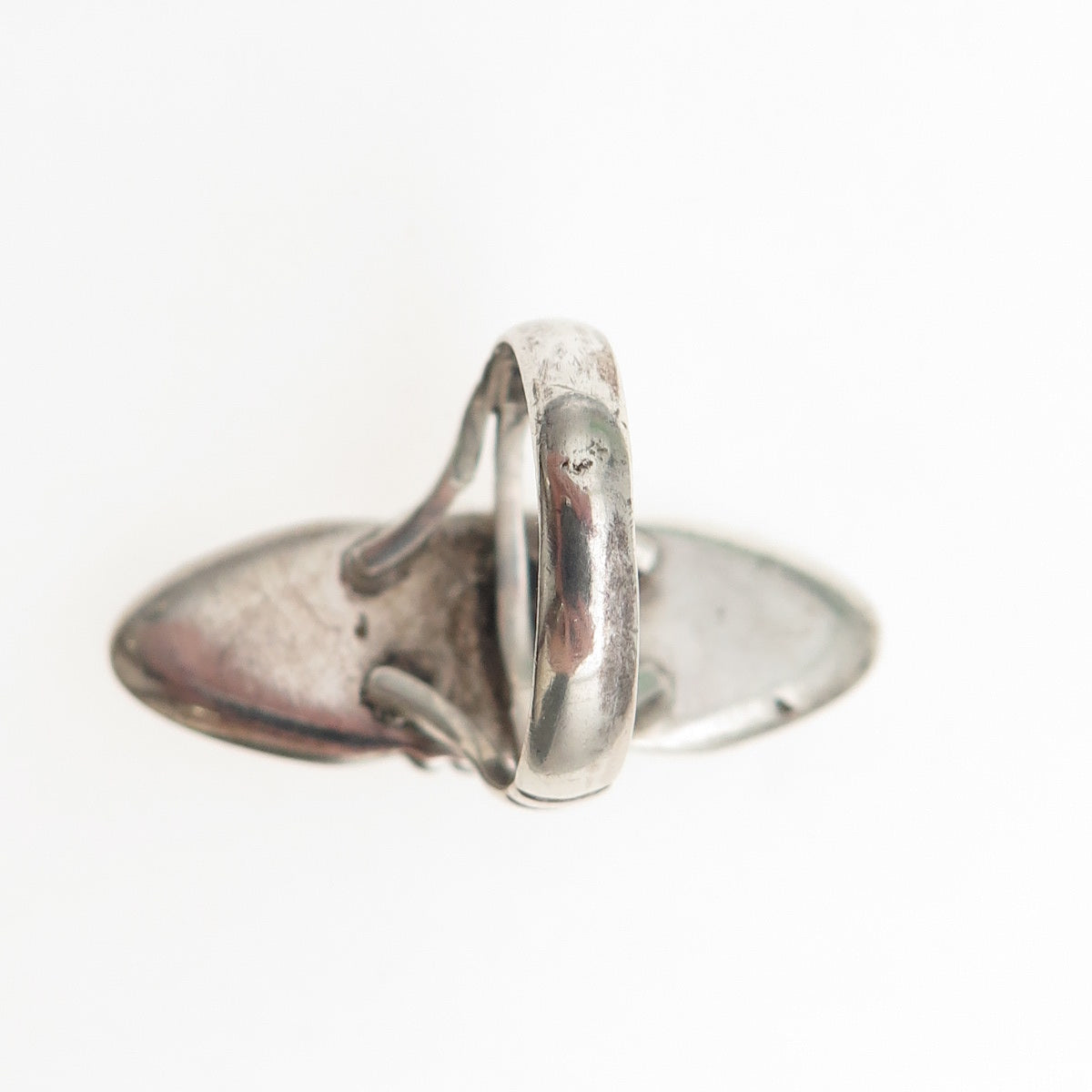 925 Sterling Silver Vintage Real Black Onyx Southwestern Oxidized Ring Size 7