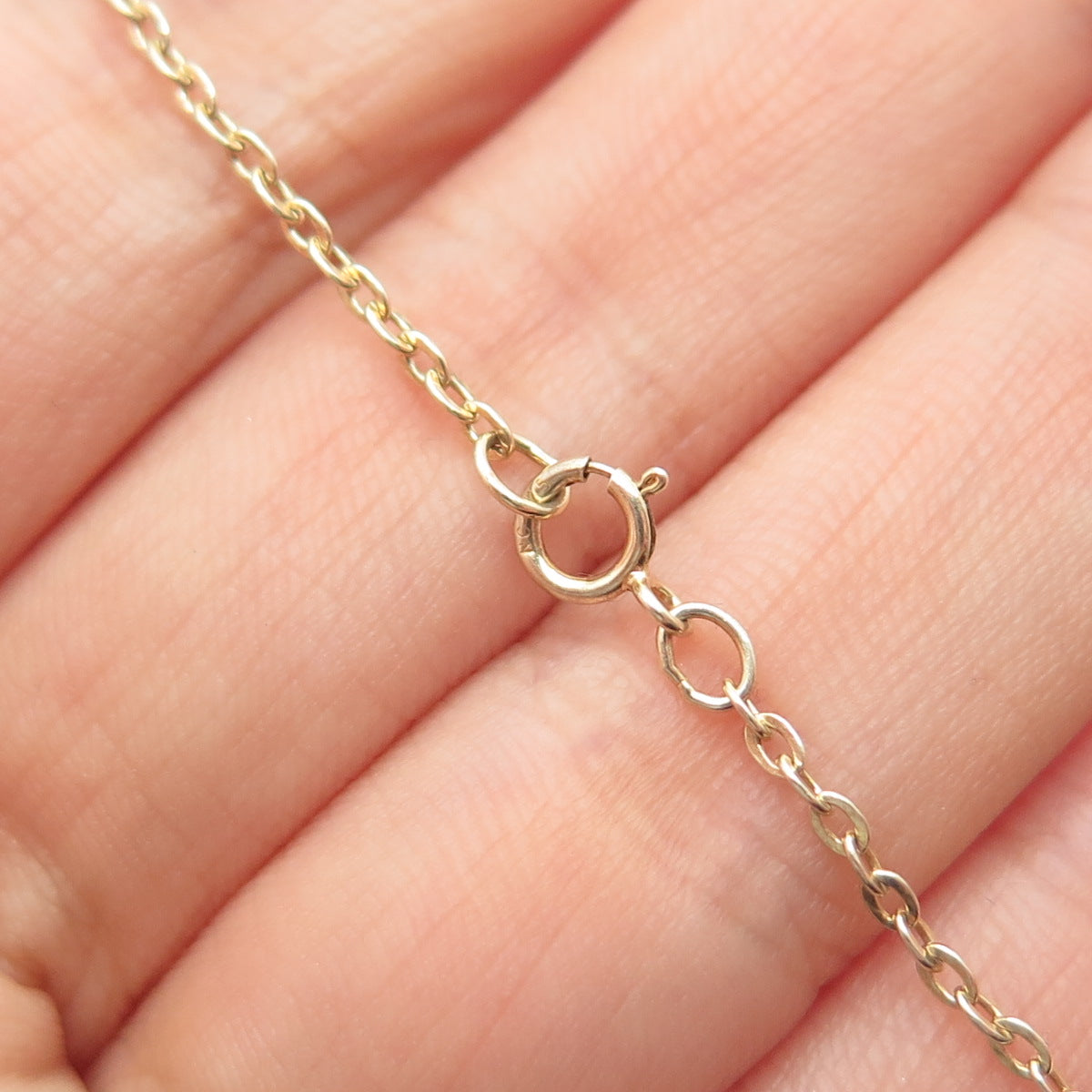 925 Sterling Silver 2-Tone Real Diamond & Chrome Diopside Chain Necklace 18"