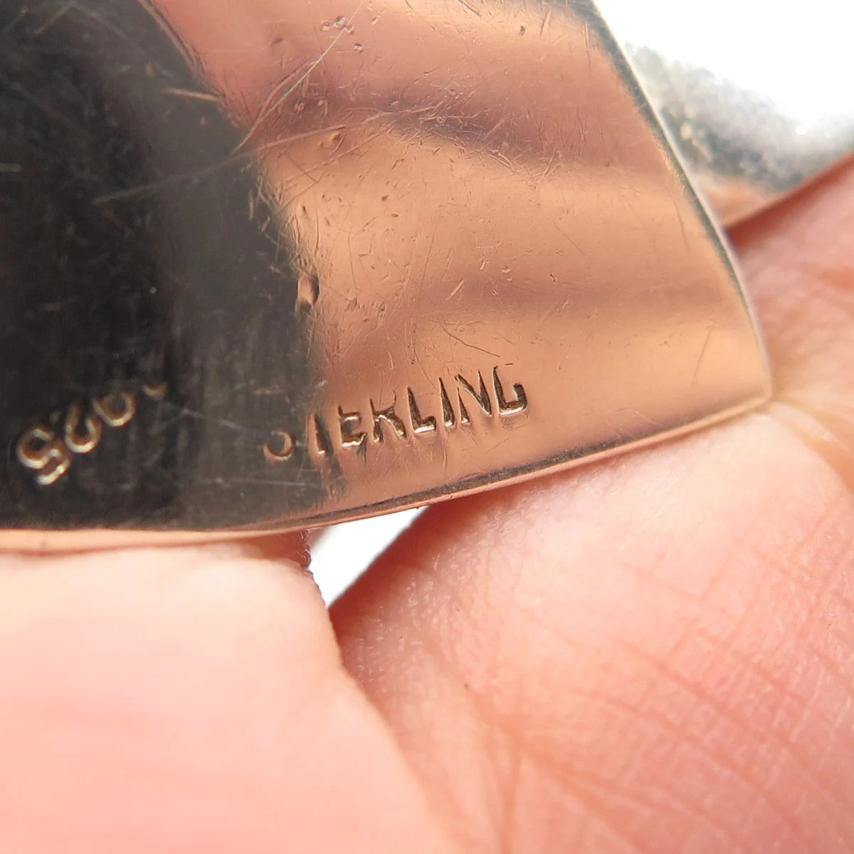 925 Sterling Silver Vintage Mexico John Rake Modernist Slide Pendant