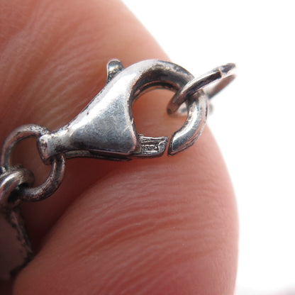 SILPADA 925 Sterling Silver Vintage C Z Art Deco Pendant Chain Necklace 18"