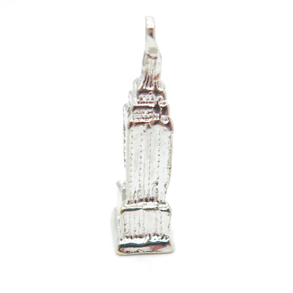 925 Sterling Silver Vintage Empire State Building 3D Pendant