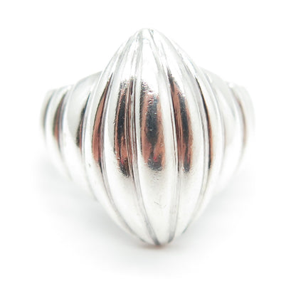 CHAPAL ZENRAY 925 Sterling Silver Vintage Modernist Dome Ring Size 7