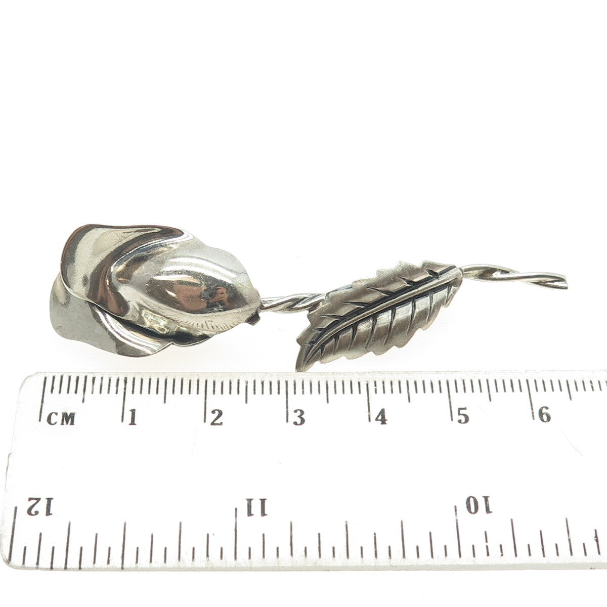 JEWELART 925 Sterling Silver Vintage Flower Pin Brooch