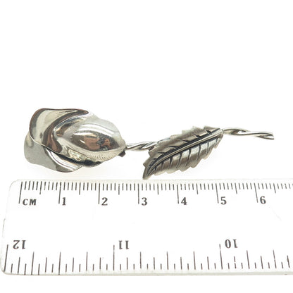 JEWELART 925 Sterling Silver Vintage Flower Pin Brooch