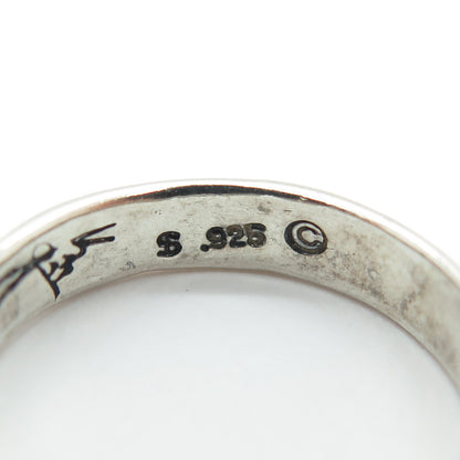 SHUBE 925 Sterling Silver Vintage "Trust" Band Ring Size 7.25