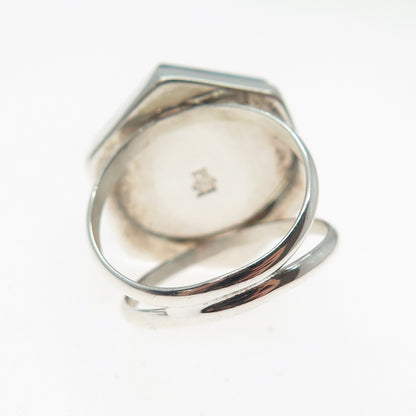 JAY KinG DESERT ROSE Sterling Silver Vintage Real Mohave Turquoise Ring Size 9