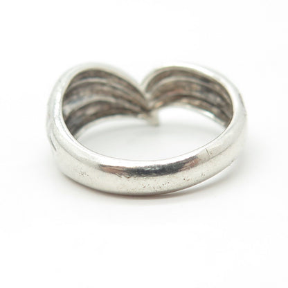 925 Sterling Silver Vintage Shube Bird Wings Ring Size 6.75