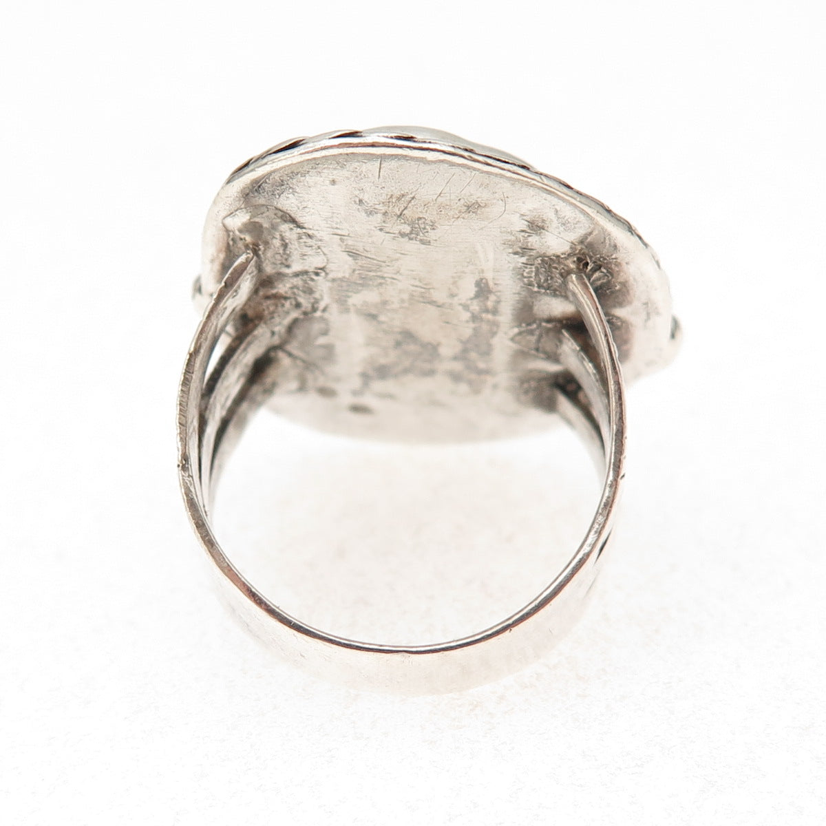 Old Pawn Sterling Silver Vintage Southwestern Royston Turquoise Ring Size 6.75