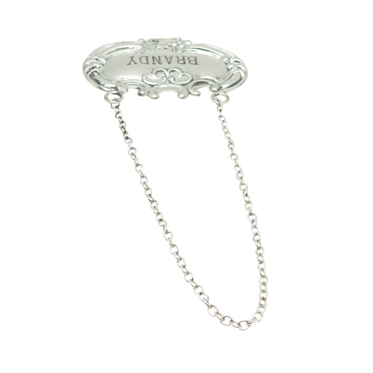 WALLACE 925 Sterling Silver Antique Art Deco "Brandy" Bottle Tag