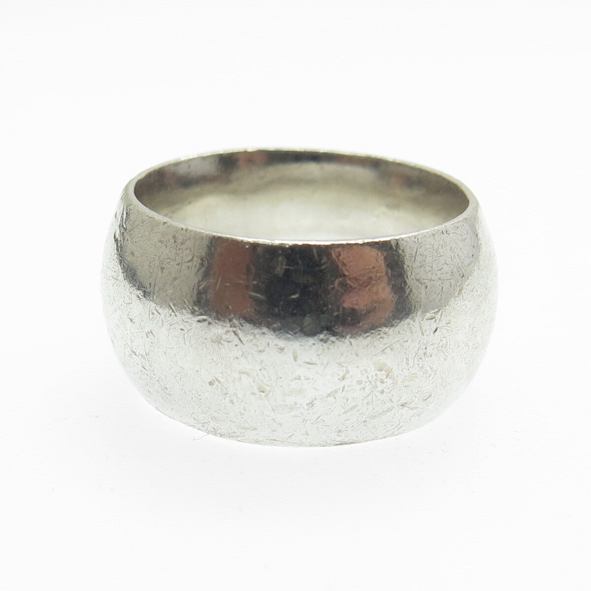 925 Sterling Silver Vintage Wide Band Ring Size 7.5
