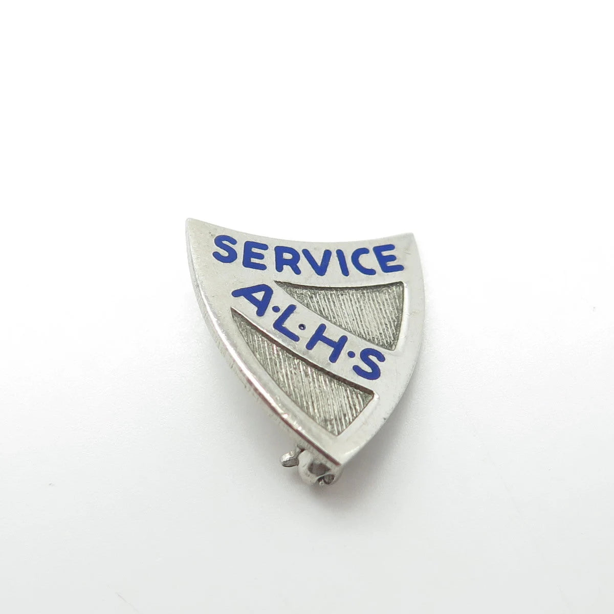 925 Sterling Silver Antique Enamel Abraham Lincoln High School Shield Pin Brooch