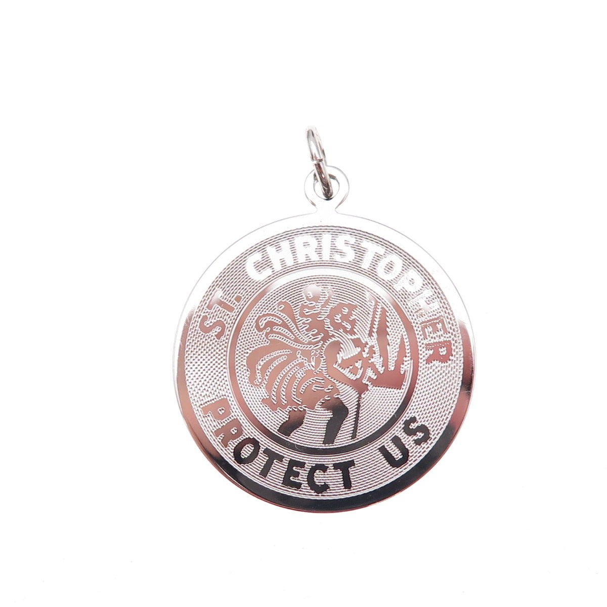 Griffith & Sons 925 Sterling Silver Vintage St. Christopher Charm Pendant