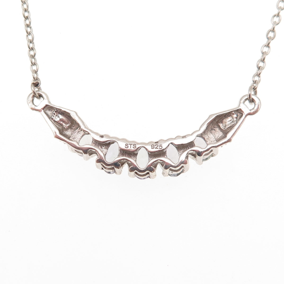 Chuck Clemency 925 Sterling Silver Real Tanzanite Cable Chain Necklace 18"