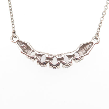 Chuck Clemency 925 Sterling Silver Real Tanzanite Cable Chain Necklace 18"