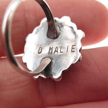 Rosalita D. Malie Navajo Old Pawn 925 Sterling Vintage Turquoise Ring Size 5.5