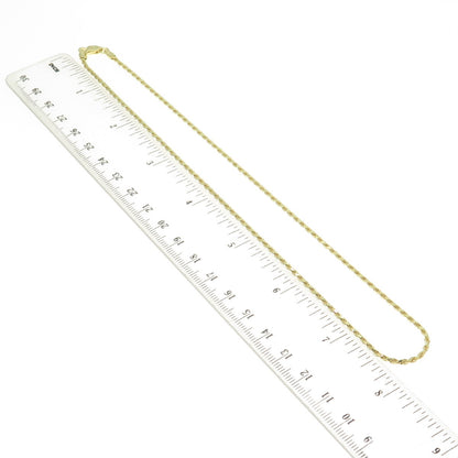 P. LUX 925 Sterling Silver Gold Plated Italy Twisted Rope Chain Necklace 16"