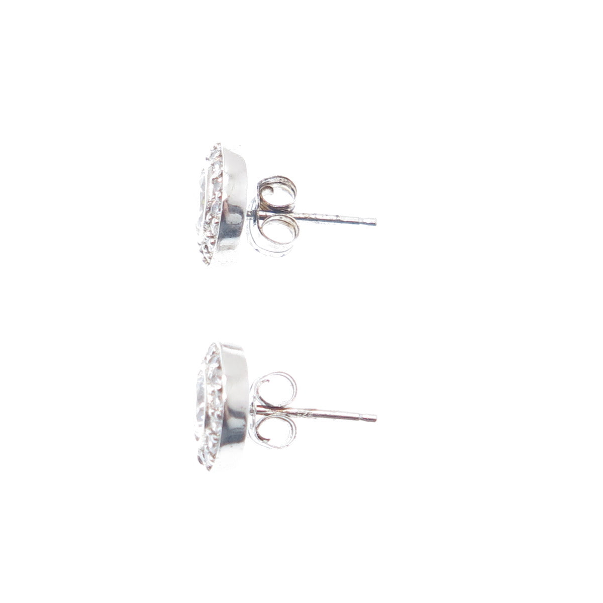 925 Sterling Silver Round-Cut C Z Sparkle Stud Earrings