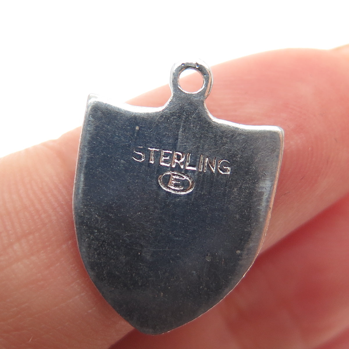 925 Sterling Silver Vintage Enamel Coat of Arms of Ontario Canada Mini Pendant